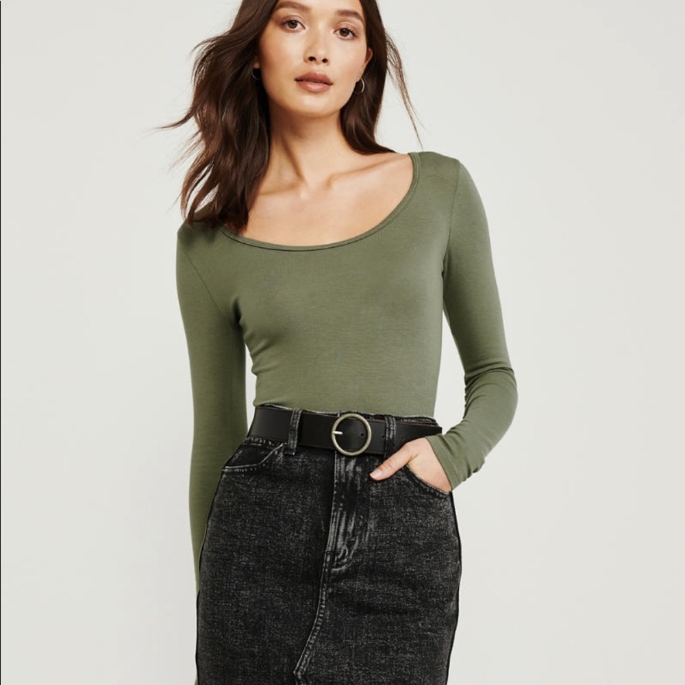 Olive green bodysuit